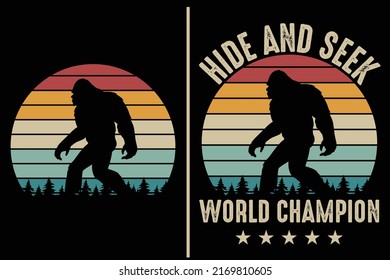 Hide and seek world champion t shirt design