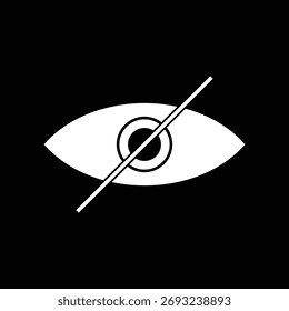 Passwortsymbole ein- und ausblenden. Flach und linear. Verschiedene Vektoraugensymbole