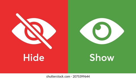 1,797 Show hide icon Images, Stock Photos & Vectors | Shutterstock