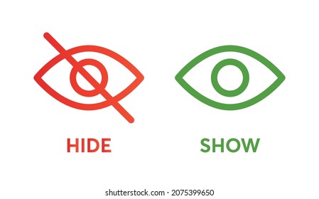 1,797 Show hide icon Images, Stock Photos & Vectors | Shutterstock