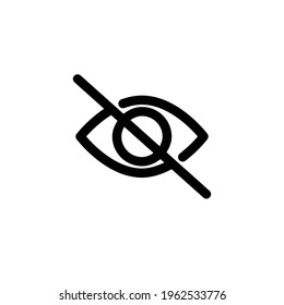 Hide sign icon, EPS 10