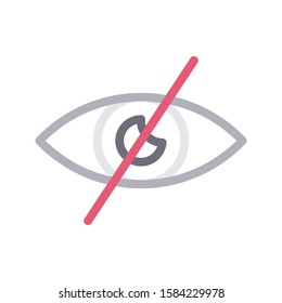hide vector color line icon 