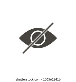 Hide vector icon. Element of interface for mobile concept and web apps illustration. Thin glyph icon for website design and development, app development. Vector icon
