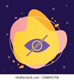 Hide vector icon. Element of interface for mobile concept and web apps illustration. Thin glyph icon for website design and development, app development.