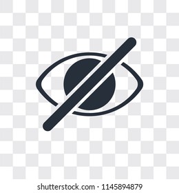 Hide vector icon isolated on transparent background, Hide logo concept