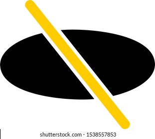 Hide view icon. Sensitive content sign