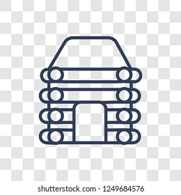 Hideaway icon. Trendy linear Hideaway logo concept on transparent background from sauna collection