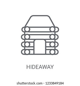 Hideaway icon. Trendy Hideaway logo concept on white background from sauna collection. Suitable for use on web apps, mobile apps and print media.