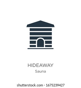 Hideaway icon vector. Trendy flat hideaway icon from sauna collection isolated on white background. Vector illustration can be used for web and mobile graphic design, logo, eps10