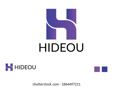 Hideou- Modern H logo design template
