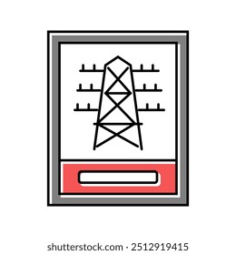 hidh electricity color icon vector. hidh electricity sign. isolated symbol illustration