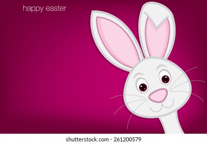 Hiding Easter Bunny card in vector format.