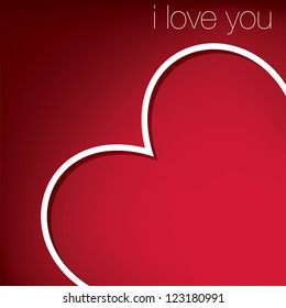 Hiding heart Valentine's Day card in vector format.