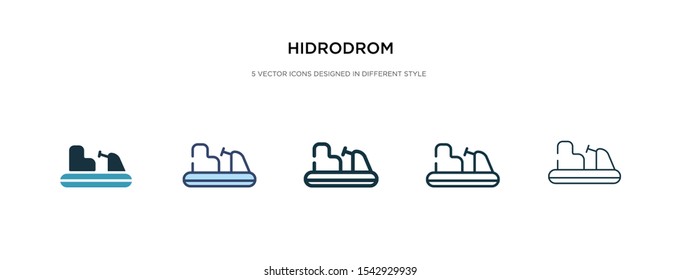 hidrodrom icon in different style vector illustration. two colored and black hidrodrom vector icons designed in filled, outline, line and stroke style can be used for web, mobile, ui
