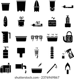 Hidroponik Icon in Solid Style Perfect for Presentation and any Purpose