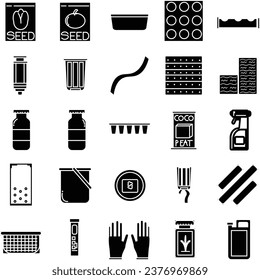 Hidroponik Icon in Solid Style Perfect for Presentation and any Purpose