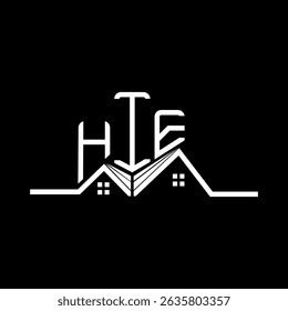 HIE Real State logo design, HIE simple and modern logo. HIE luxurious alphabet design  
