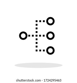 Icono de Hiearchy en estilo plano. Símbolo de estructura para el diseño de su sitio web, logotipo, aplicación, interfaz de usuario Vector EPS 10.	