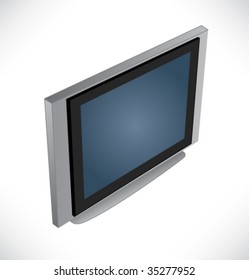  Hi-End. Plasma LCD TV display. Vector.