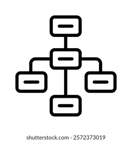 Hierarchical chart, representing team roles and organizational structure