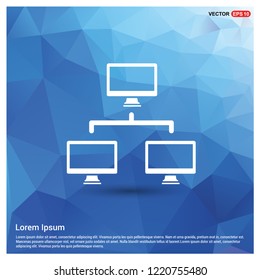 Hierarchical network icon - Free vector icon