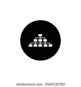 Hierarchical order icon Vector flat thin line illustration
