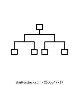 Hierarchical order outline icon, vector simple trendy style illustration for web and app..eps