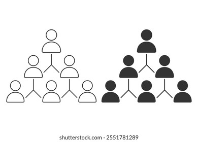 Hierarchical pyramid icon symbol. Illustration vector
