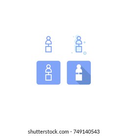 Hierarchical structure blue icon on white background. vector illustration. Symbols. log. web. design. Business. meeting. team. success. goal