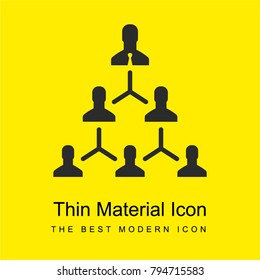 Hierarchical structure bright yellow material minimal icon or logo design