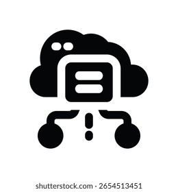 Icono de glifo de estructura jerárquica. Icono de Vector fuerte y sólido para Sitios web, interfaces móviles, presentaciones y marca visual. Alta calidad y fácil de editar.