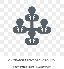 Hierarchical structure icon. Hierarchical structure design concept from Human resources collection. Simple element vector illustration on transparent background.