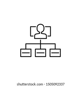 Hierarchical structure icon. Element of interview icon