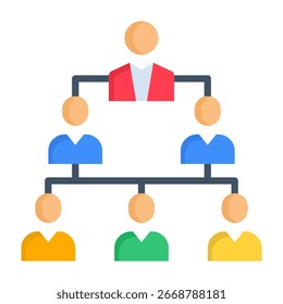 Icono de estructura jerárquica Ilustración vectorial de estilo plano