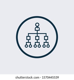 hierarchical structure icon isolated on white background from analytics collection. hierarchical structure icon trendy and modern hierarchical structure symbol for logo, web, app,