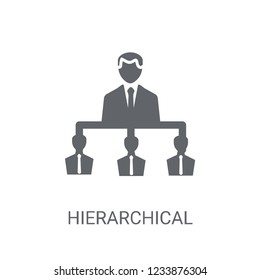 Hierarchical structure icon. Trendy Hierarchical structure logo concept on white background from Human Resources collection