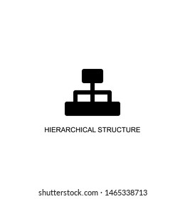hierarchical structure icon vector black design