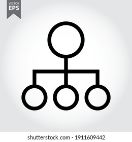 Hierarchical Structure icon vector. Eps10 vector illustration.