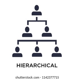 Hierarchical structure icon vector isolated on white background for your web and mobile app design, Hierarchical structure logo concept