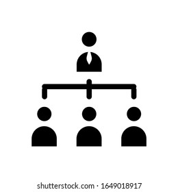 Icono de Estructura Jerárquica -vector. fondo blanco. símbolo de calidad superior. Signo de icono Estructura jerárquica. diseño web y móvil,