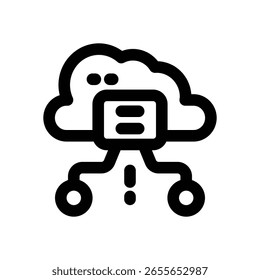 hierarchical structure line icon. Clean and minimalist vector icon for websites, mobile apps, presentations, and logos. Fully scalable and customizable for any project.