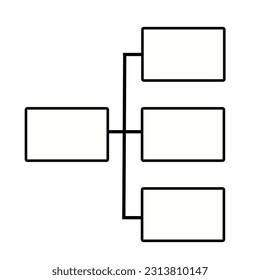 Hierarchical structure line icon for logo, website and mobile design. vector illustration.