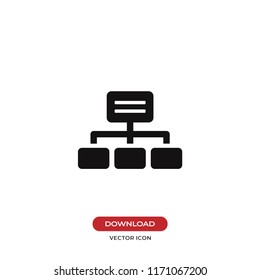 Hierarchical structure vector icon