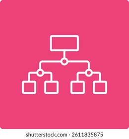 Hierarchical Structure vector icon. Can be used for printing, mobile and web applications.