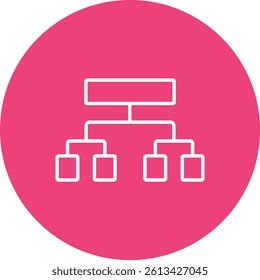Hierarchical Structure vector icon. Can be used for printing, mobile and web applications.