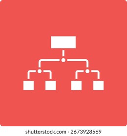 Hierarchical Structure vector icon. Can be used for printing, mobile and web applications.