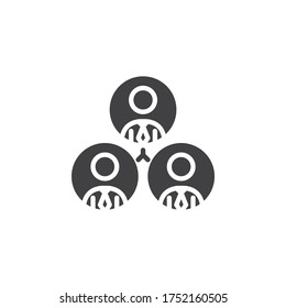 Hierarchical structure vector icon. filled flat sign for mobile concept and web design. Manager, team leader glyph icon. Symbol, logo illustration. Vector graphics