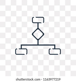 Hierarchical structure vector icon isolated on transparent background, Hierarchical structure logo concept