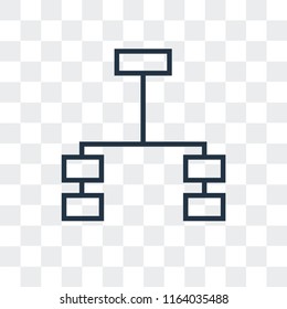 Hierarchical structure vector icon isolated on transparent background, Hierarchical structure logo concept