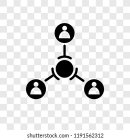 Hierarchical structure vector icon isolated on transparent background, Hierarchical structure transparency logo concept